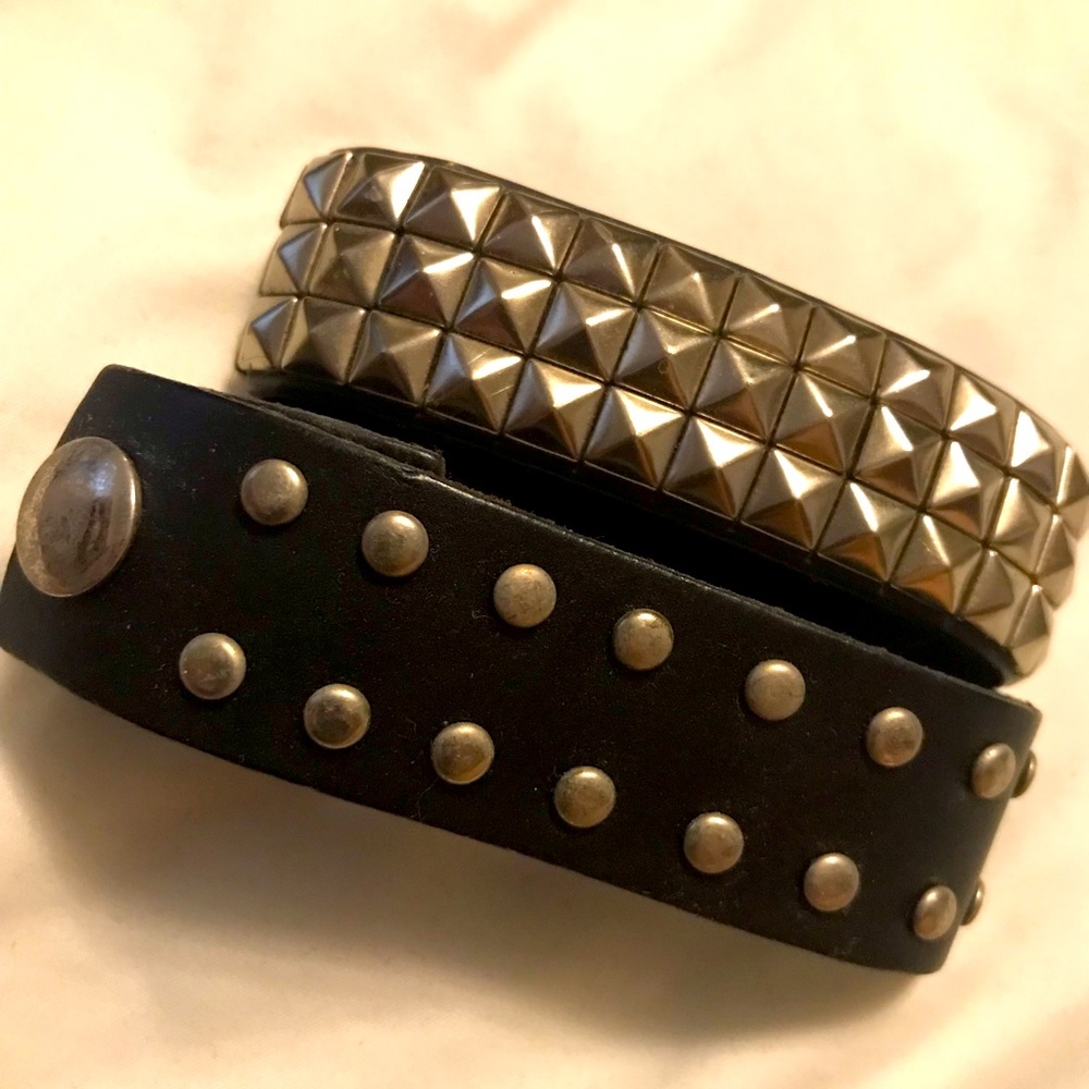 COPY - Leather metal cuffs